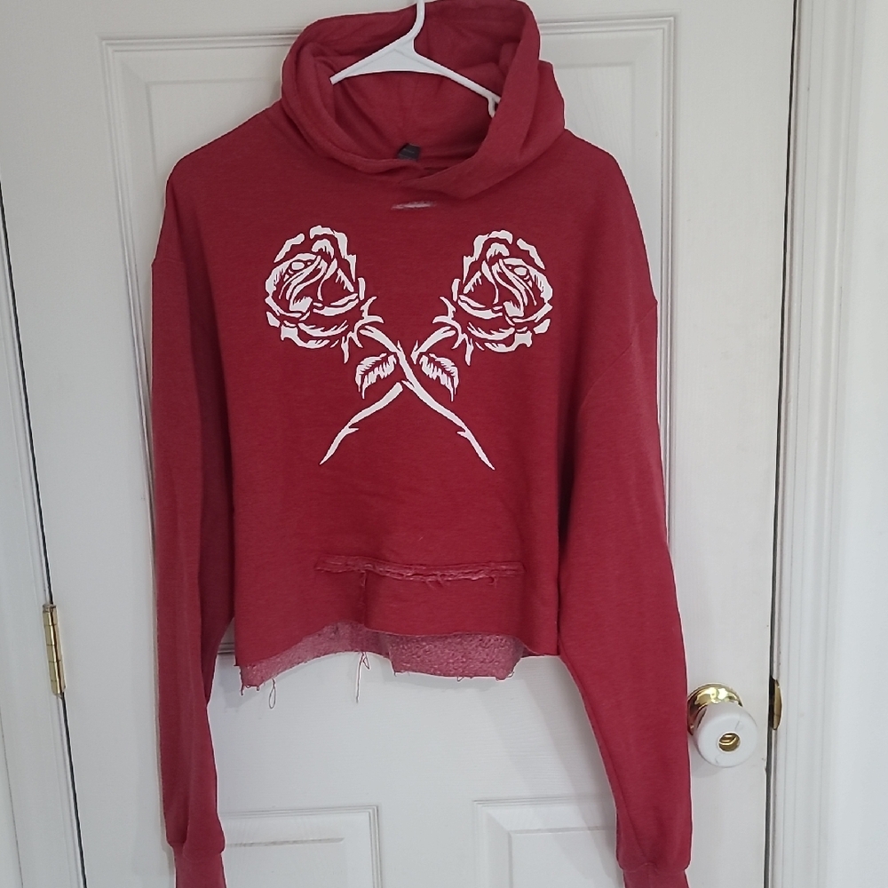 Women's Red Rose Graphic Hoodie